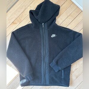 Nike Sherpa Jacket with Hood- Size Large